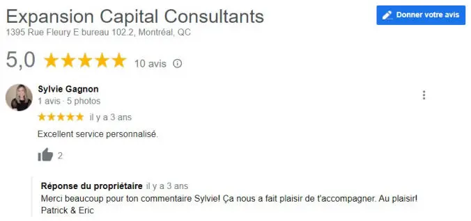 Avis client